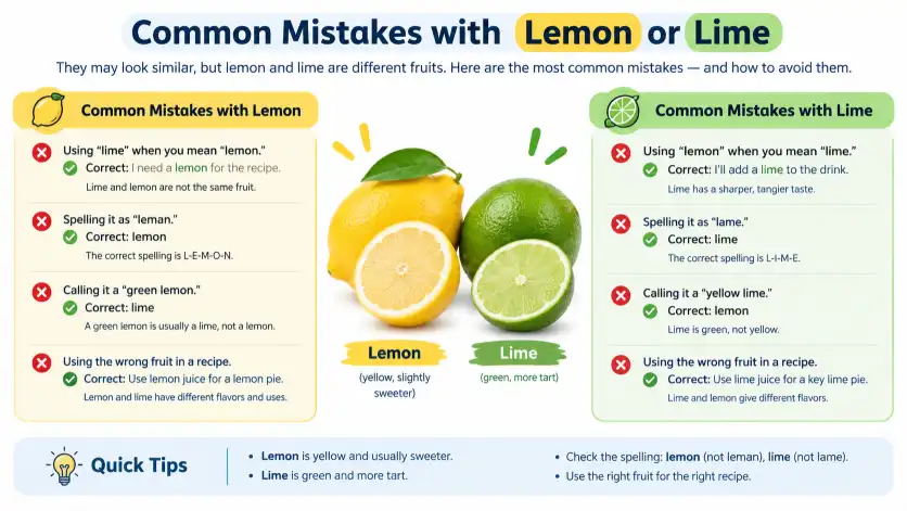 Common Mistakes with Lemon or Lime