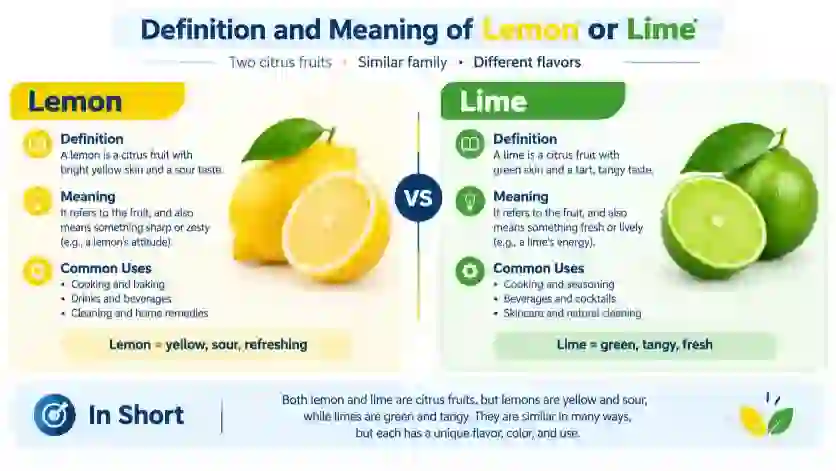 Definition and Meaning of Lemon or Lime