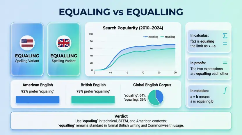 Equaling or Equalling