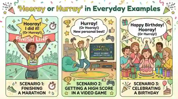 Hooray or Hurray in Everyday Examples