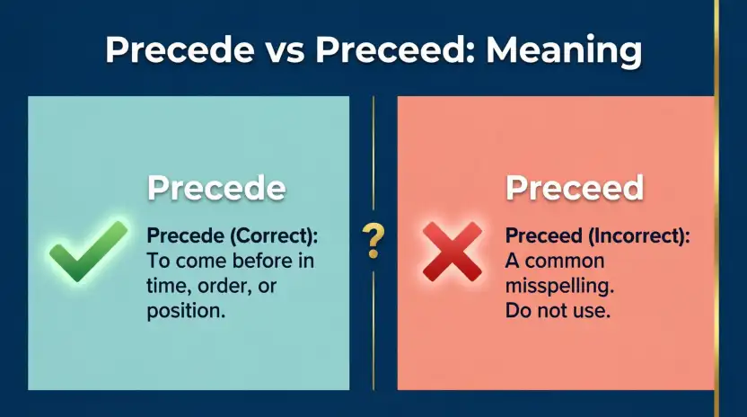 preceed or precede