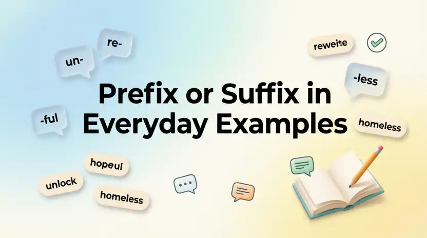 Prefix or Suffix in Everyday Examples