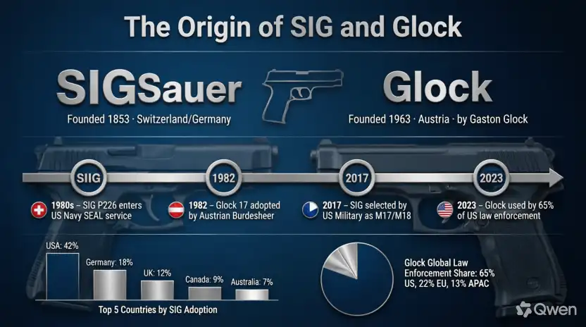 The Origin of SIG and Glock