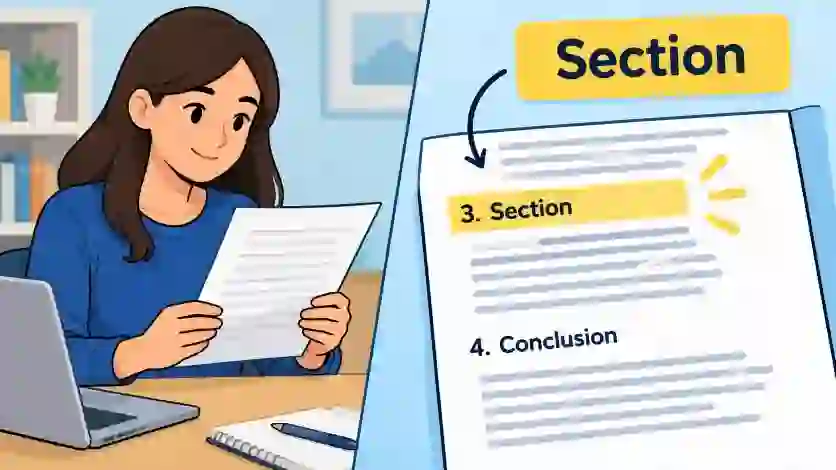 4. A section in a comic or document