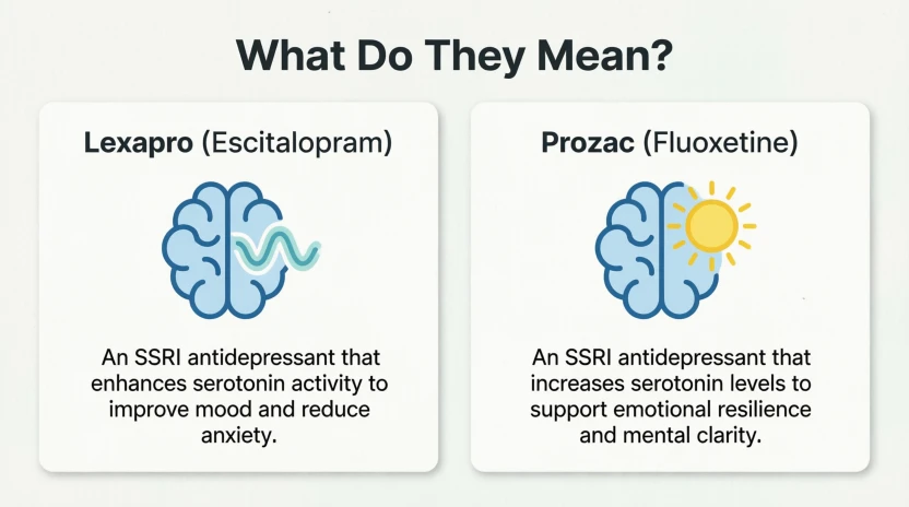 What Do Lexapro and Prozac Mean?