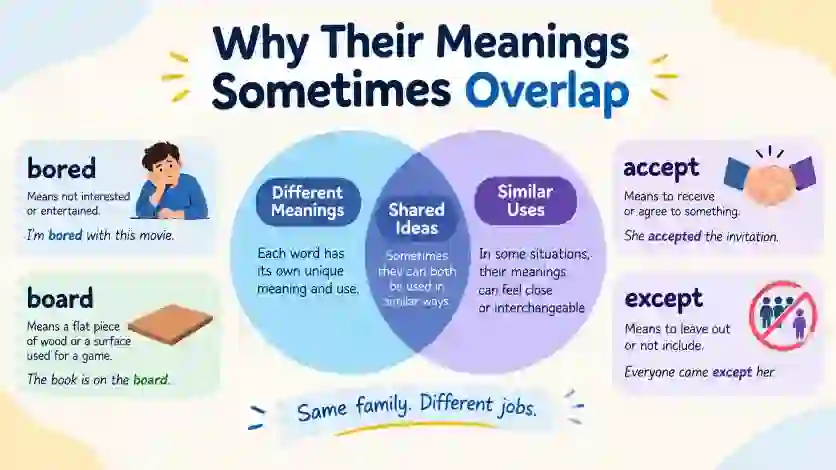 Why Their Meanings Sometimes Overlap